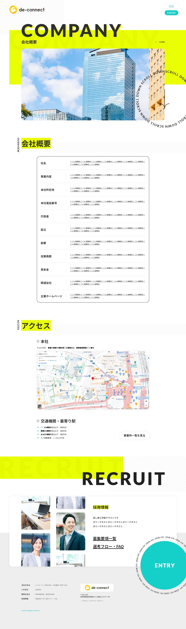会社概要 ページ